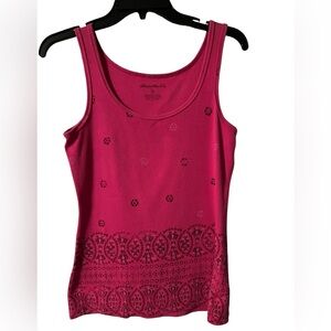 Eddie Bauer women’s sleeveless multi pink top medium